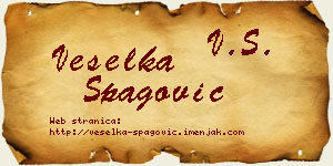 Veselka Špagović vizit kartica